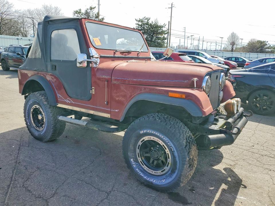 1977 Jeep Jeep Cj5 მანქანა იყიდება აუქციონზე, vin: J7F83AE104962, აუქციონის ნომერი: 45558636