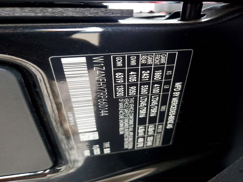 45638276 :رقم المزاد ، W1Z4NFHY7RP660144 vin ، 2024 Mercedes-benz Sprinter مزاد بيع