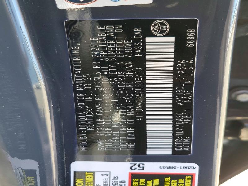 Продажа на аукционе авто 2025 Toyota Camry, vin: 4T1DAACK9SU598713, номер лота: 46937406