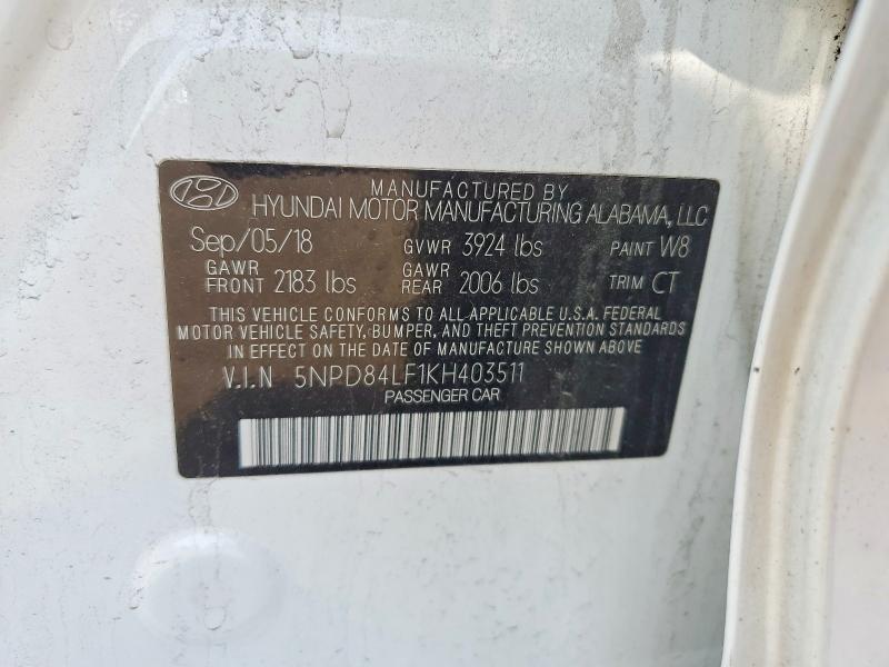 Aukcja sprzedaży 2019 Hyundai Elantra, vin: 5NPD84LF1KH403511, numer aukcji: 47727676