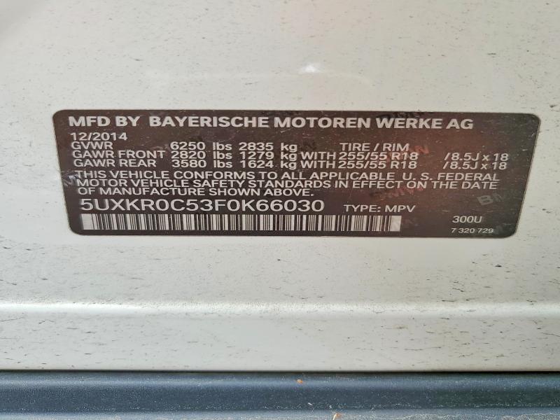 Auction sale of the 2015 Bmw X5, vin: 5UXKR0C53F0K66030, lot number: 46538196