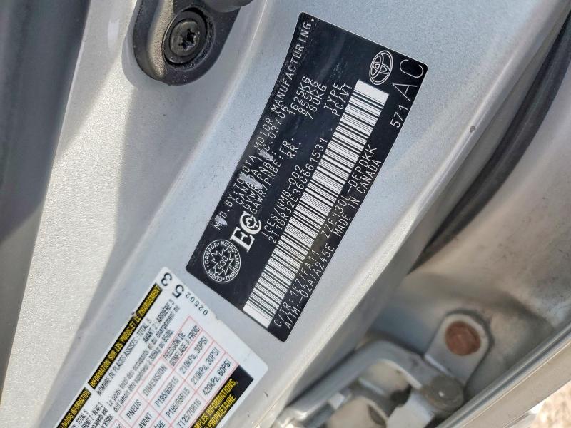 Продажа на аукционе авто 2006 Toyota Corolla, vin: 2T1BR32E36C661531, номер лота: 78831695