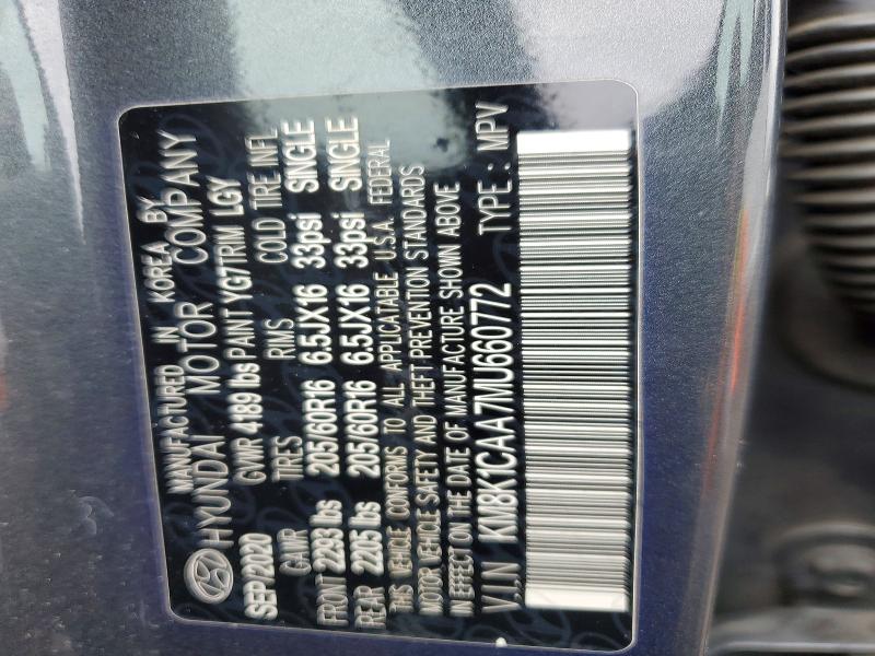 Aukcja sprzedaży 2021 Hyundai Kona, vin: KM8K1CAA7MU660772, numer aukcji: 47943966