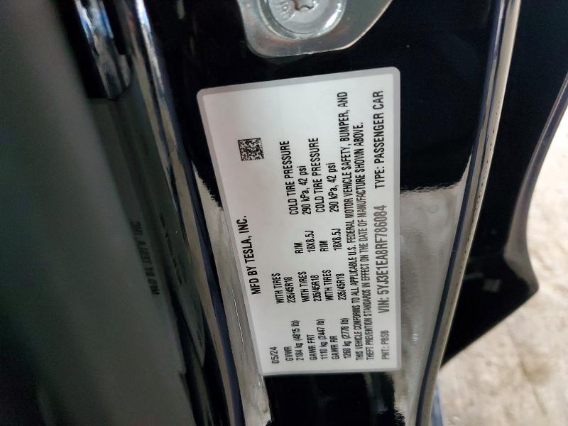 Продаж на аукціоні авто 2024 Tesla Model 3, vin: 5YJ3E1EA8RF786084, номер лоту: 79577885