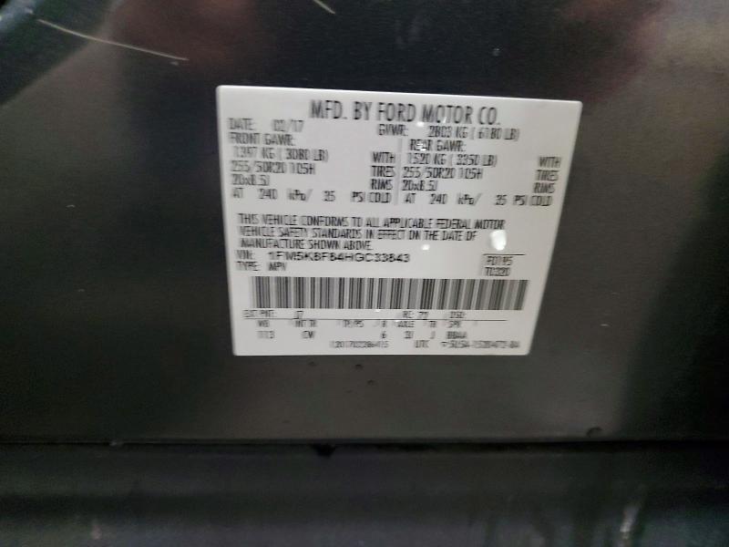 Aukcja sprzedaży 2017 Ford Explorer, vin: 1FM5K8F84HGC33843, numer aukcji: 46325736
