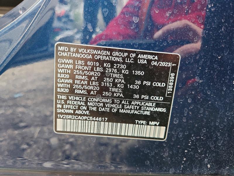 Продаж на аукціоні авто 2023 Volkswagen Atlas, vin: 1V2SR2CA0PC544617, номер лоту: 45910966