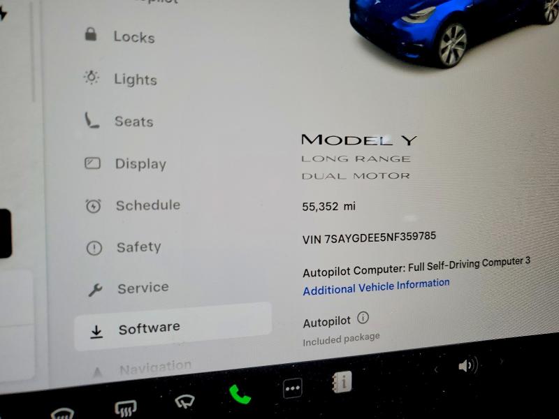 2022 Tesla Model Y მანქანა იყიდება აუქციონზე, vin: 7SAYGDEE5NF359785, აუქციონის ნომერი: 79642585