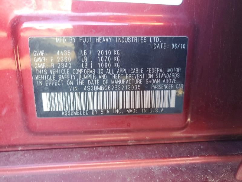 Продаж на аукціоні авто 2011 Subaru Legacy, vin: 4S3BMBG62B3213035, номер лоту: 45758976
