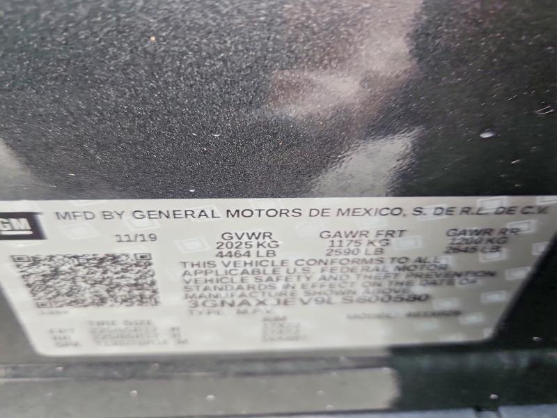 41939926 :رقم المزاد ، 3GNAXJEV9LS600580 vin ، 2020 Chevrolet Equinox مزاد بيع