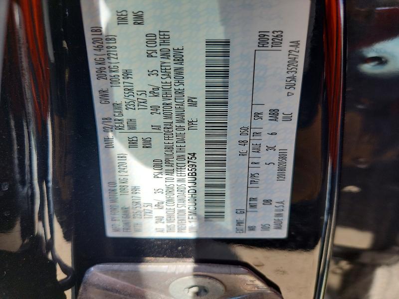 Продаж на аукціоні авто 2018 Ford Escape, vin: 1FMCU0HD1JUB59754, номер лоту: 47647056