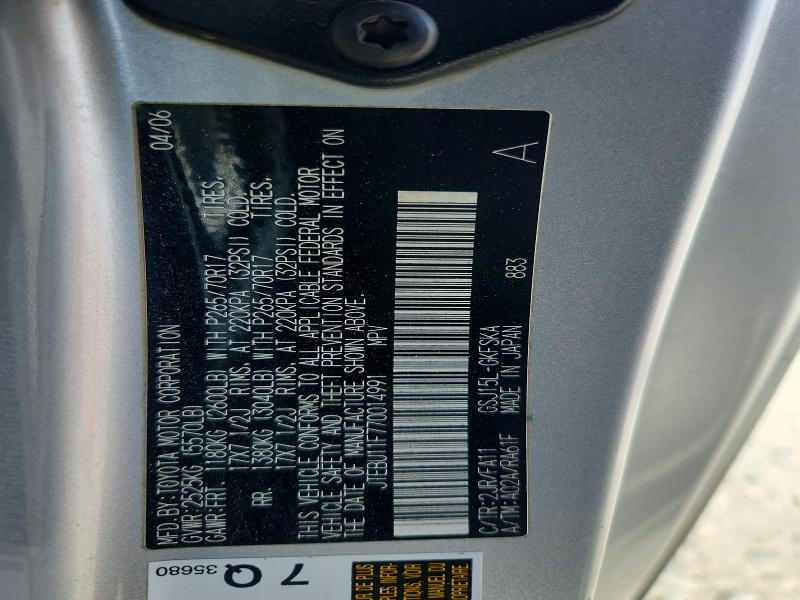 47089896 :رقم المزاد ، JTEBU11F770014991 vin ، 2007 Toyota Fj Cruiser مزاد بيع