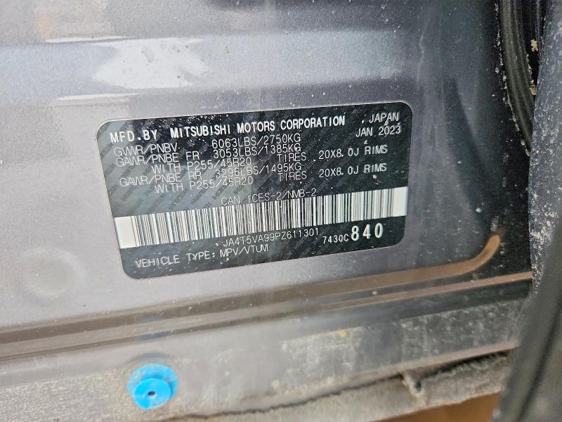 Aukcja sprzedaży 2023 Mitsubishi Outlander, vin: JA4T5VA99PZ611301, numer aukcji: 79827045