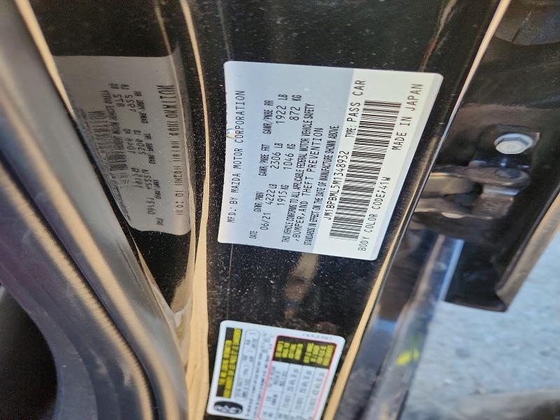 2021 Mazda 3 მანქანა იყიდება აუქციონზე, vin: JM1BPBML5M1348932, აუქციონის ნომერი: 41957066