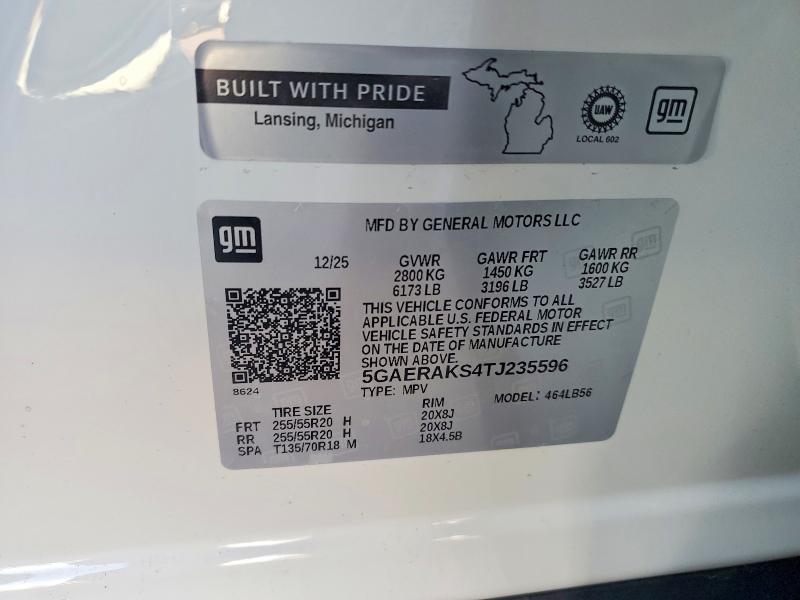 Aukcja sprzedaży 2026 Buick Enclave, vin: 5GAERAKS4TJ235596, numer aukcji: 47650076