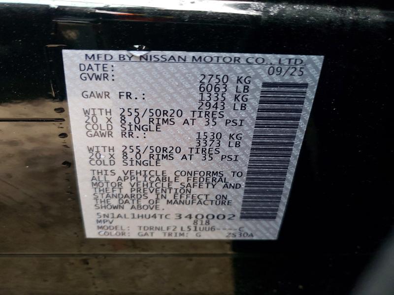 Aukcja sprzedaży 2026 Infiniti Qx60, vin: 5N1AL1HU4TC340002, numer aukcji: 79943885