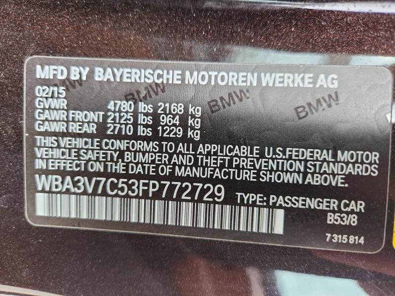 Aukcja sprzedaży 2015 Bmw 428, vin: WBA3V7C53FP772729, numer aukcji: 46924356