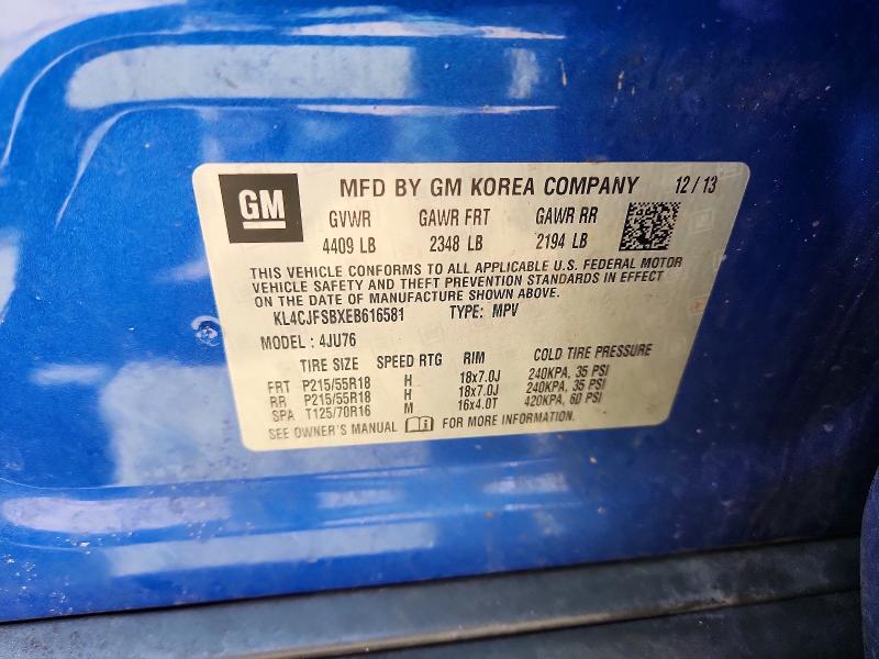 Продаж на аукціоні авто 2014 Buick Encore, vin: KL4CJFSBXEB616581, номер лоту: 48219386