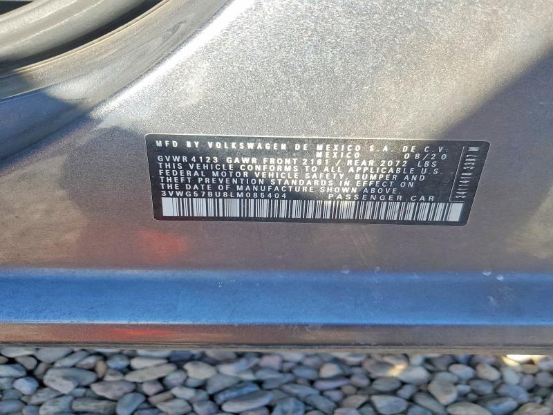 Aukcja sprzedaży 2020 Volkswagen Jetta, vin: 3VWG57BU8LM085404, numer aukcji: 47353446