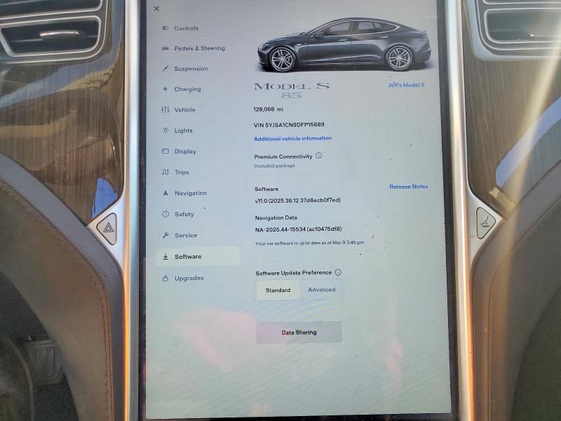 Aukcja sprzedaży 2013 Tesla Model S, vin: 5YJSA1CN9DFP15689, numer aukcji: 41997246
