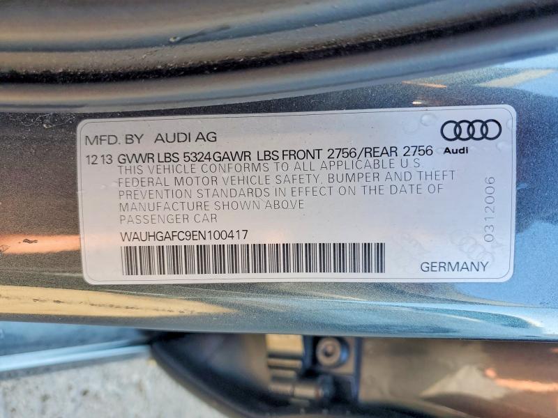 46721506 :رقم المزاد ، WAUHGAFC9EN100417 vin ، 2014 Audi A6 مزاد بيع