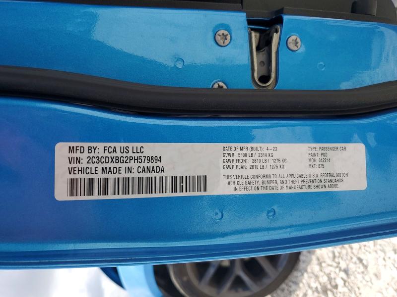 2023 Dodge Charger მანქანა იყიდება აუქციონზე, vin: 2C3CDXBG2PH579894, აუქციონის ნომერი: 41653436
