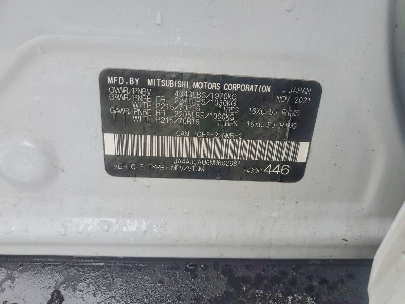 Продажа на аукционе авто 2022 Mitsubishi Rvr, vin: JA4AJUAU6NU602681, номер лота: 46831366
