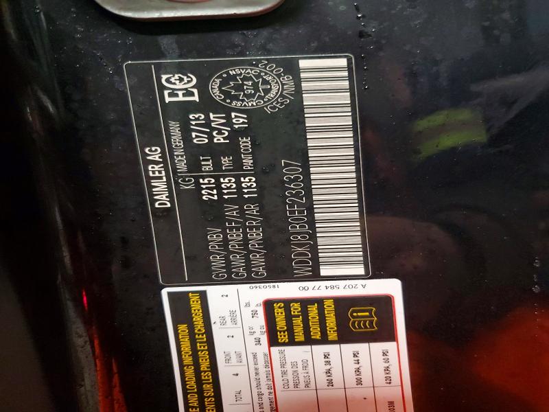 46407156 :رقم المزاد ، WDDKJ8JB0EF236307 vin ، 2014 Mercedes-benz E مزاد بيع