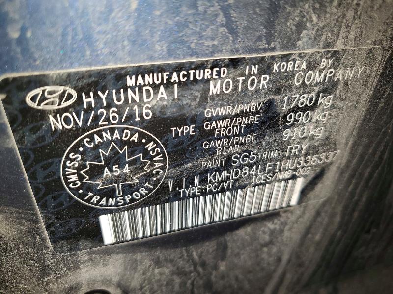 Aukcja sprzedaży 2017 Hyundai Elantra, vin: KMHD84LF1HU336337, numer aukcji: 47121736