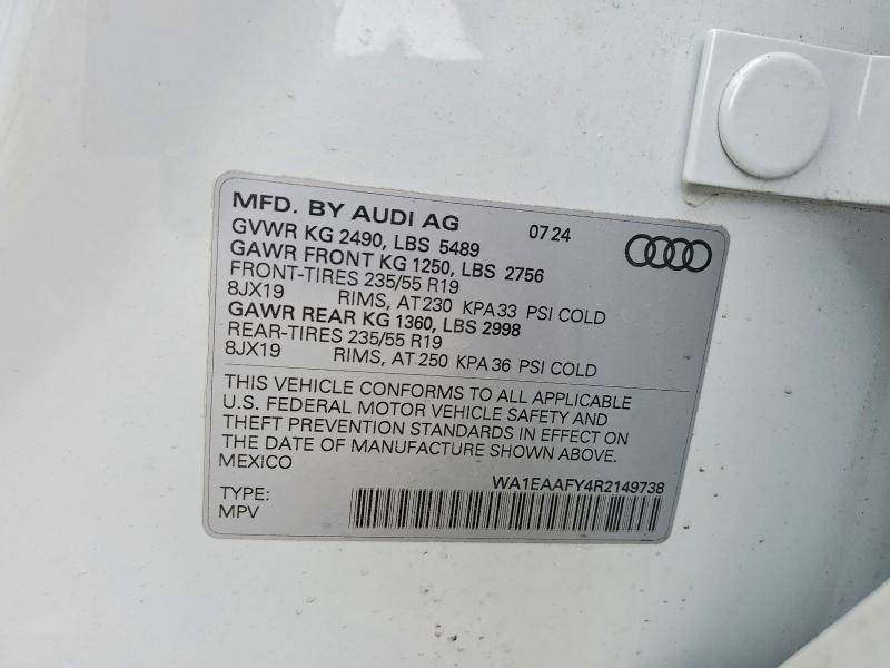 Продаж на аукціоні авто 2024 Audi Q5, vin: WA1EAAFY4R2149738, номер лоту: 46165746