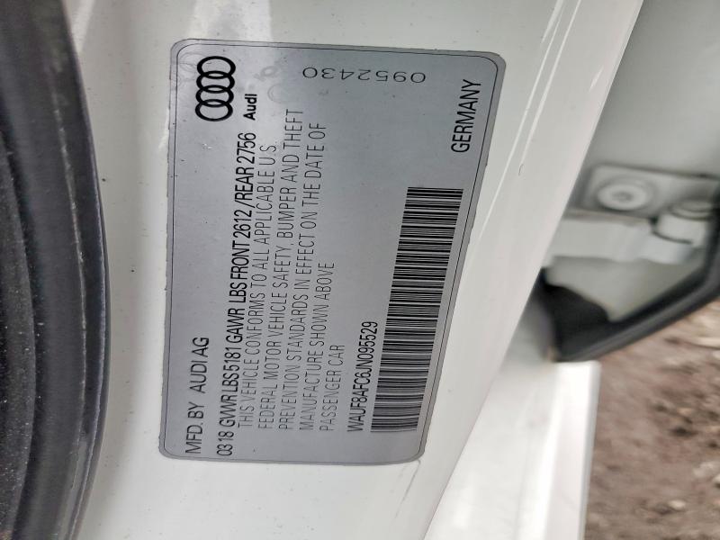 2018 Audi A6 მანქანა იყიდება აუქციონზე, vin: WAUF8AFC6JN095529, აუქციონის ნომერი: 45935346