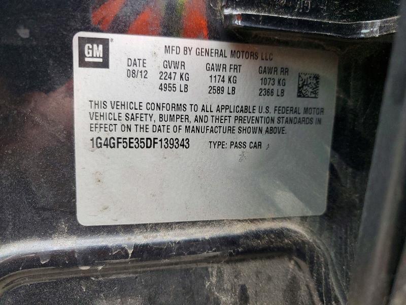 45771556 :رقم المزاد ، 1G4GF5E35DF139343 vin ، 2013 Buick Lacrosse مزاد بيع