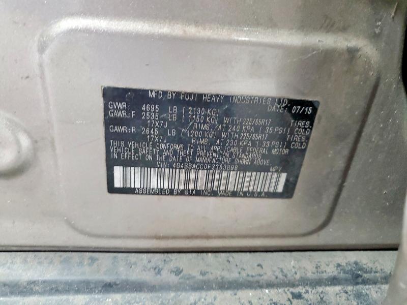 Aukcja sprzedaży 2015 Subaru Outback, vin: 4S4BSACC0F3363898, numer aukcji: 47216666