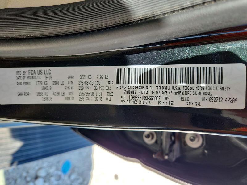 47450586 :رقم المزاد ، 1C6SRFFT6KN668997 vin ، 2019 Ram 1500 مزاد بيع