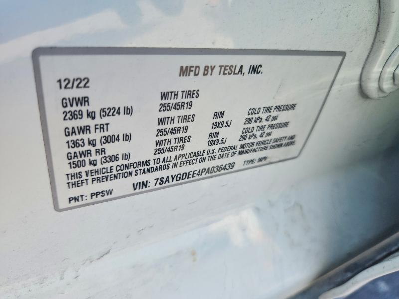 Продаж на аукціоні авто 2023 Tesla Model Y, vin: 7SAYGDEE4PA036439, номер лоту: 47078866