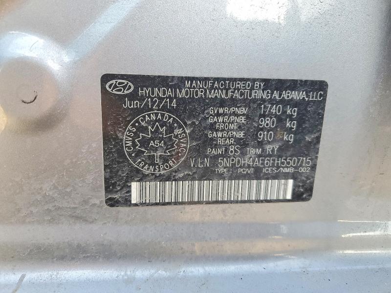 Продажа на аукционе авто 2015 Hyundai Elantra, vin: 5NPDH4AE6FH550715, номер лота: 41782946