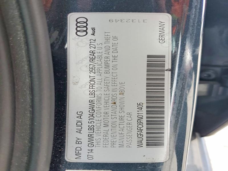 Продажа на аукционе авто 2015 Audi A6, vin: WAUGFAFC6FN011405, номер лота: 79959385