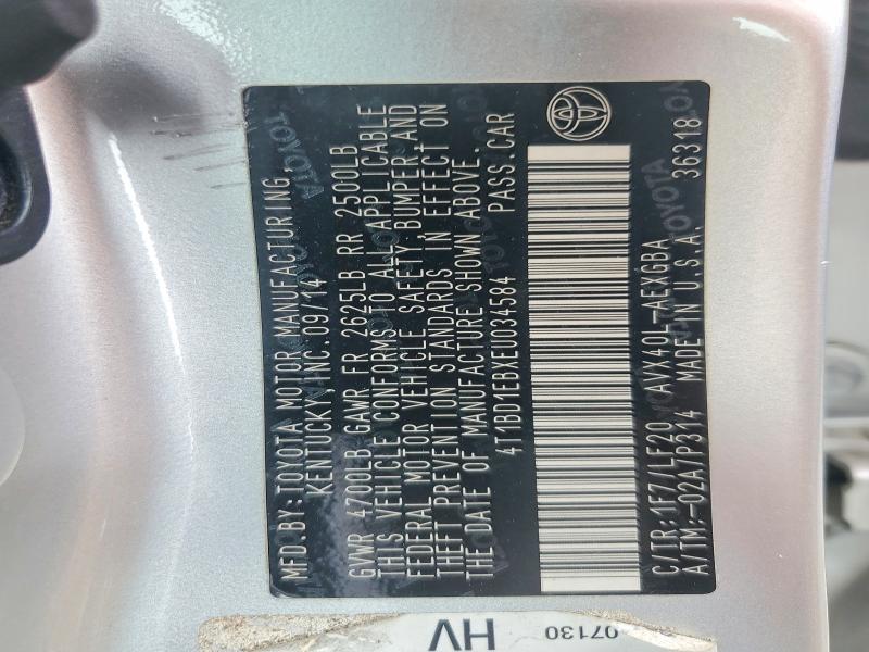 46944096 :رقم المزاد ، 4T1BD1EBXEU034584 vin ، 2014 Toyota Avalon مزاد بيع
