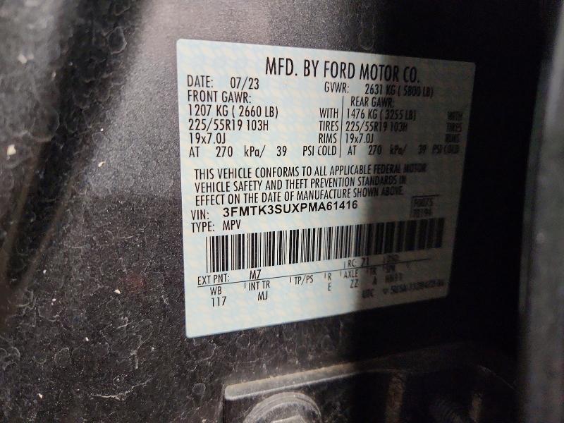 Продажа на аукционе авто 2023 Ford Mustang Mach-e, vin: 3FMTK3SUXPMA61416, номер лота: 47919586