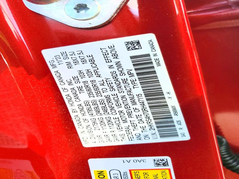 Aukcja sprzedaży 2024 Honda Cr-v, vin: 2HKRS4H70RH447115, numer aukcji: 47560436