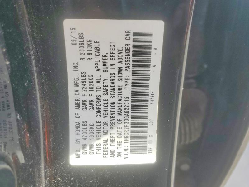 Aukcja sprzedaży 2016 Honda Accord, vin: 1HGCR2F33GA022015, numer aukcji: 79646175