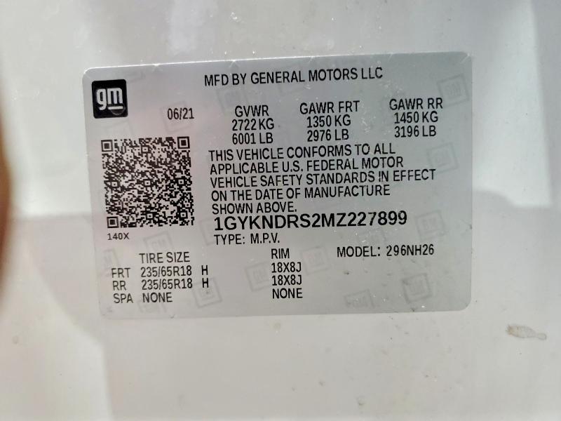 Aukcja sprzedaży 2021 Cadillac Xt5, vin: 1GYKNDRS2MZ227899, numer aukcji: 45967756