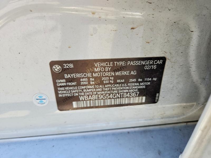 Продажа на аукционе авто 2016 Bmw 328, vin: WBA8E9G54GNT84367, номер лота: 45662186