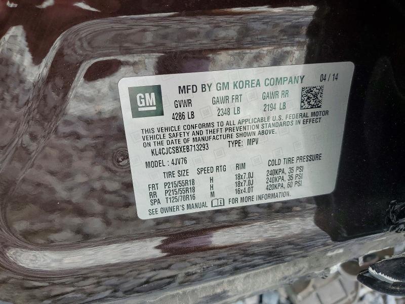 Aukcja sprzedaży 2014 Buick Encore, vin: KL4CJCSBXEB713293, numer aukcji: 79613505