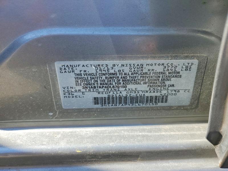 Продаж на аукціоні авто 2013 Nissan Sentra, vin: 3N1AB7AP4DL670150, номер лоту: 46202736
