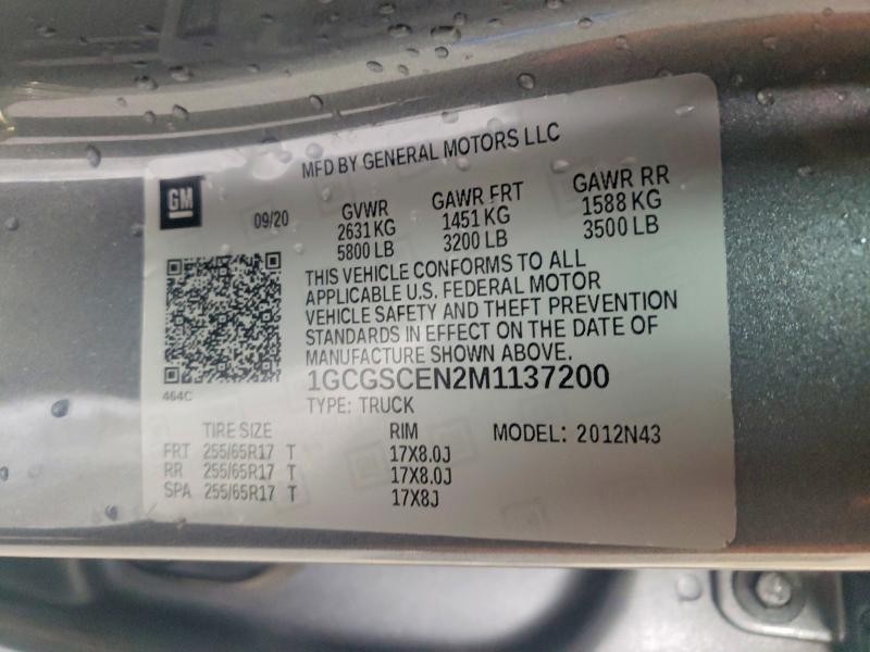 46223206 :رقم المزاد ، 1GCGSCEN2M1137200 vin ، 2021 Chevrolet Colorado مزاد بيع