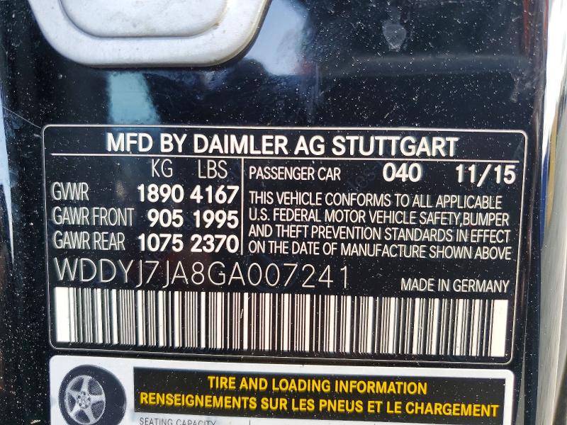 Aukcja sprzedaży 2016 Mercedes-benz Amg Gt, vin: WDDYJ7JA8GA007241, numer aukcji: 41780646