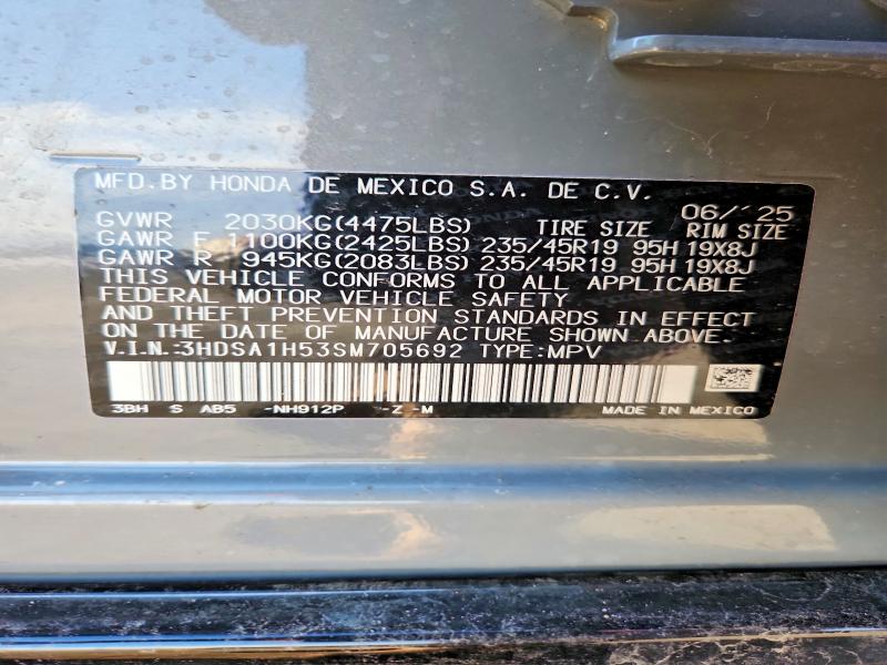 Aukcja sprzedaży 2025 Acura Adx, vin: 3HDSA1H53SM705692, numer aukcji: 78267935