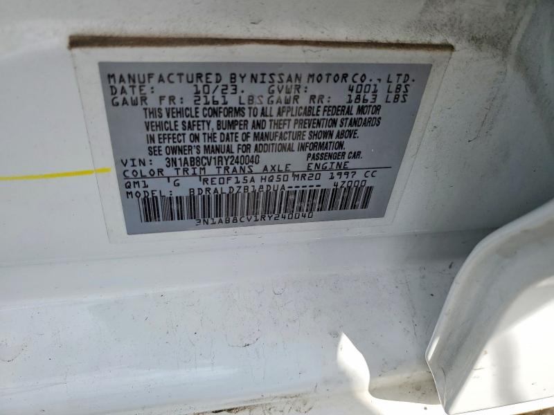 Продаж на аукціоні авто 2024 Nissan Sentra, vin: 3N1AB8CV1RY240040, номер лоту: 41890276