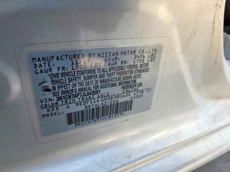 Aukcja sprzedaży 2018 Nissan Versa, vin: 3N1CN7AP7JL843591, numer aukcji: 46515546