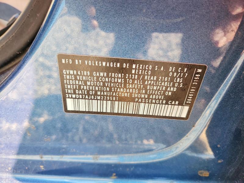 Aukcja sprzedaży 2018 Volkswagen Jetta, vin: 3VWDB7AJ6JM229581, numer aukcji: 46569046